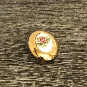 Vtg D’Orlan Porcelain Floral Brooch